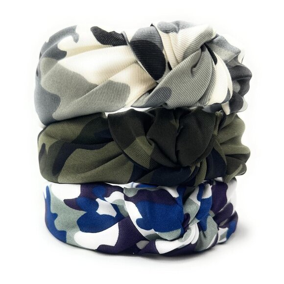 Adult Women Headbands Camo Green Cotton Velvet All Day Wear Fashion Accessory main image 7